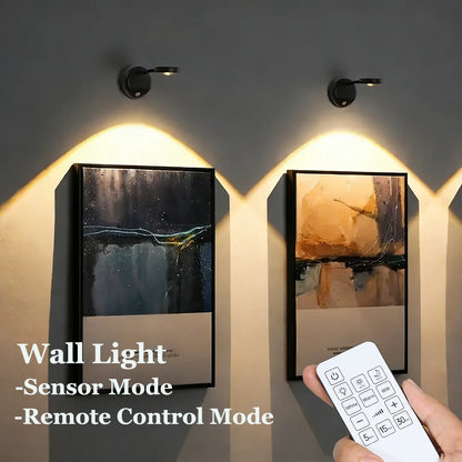 ✨ Wireless Motion Sensor Wall Light – Rechargeable LED Picture Spotlight with Remote & 3 Color Modes