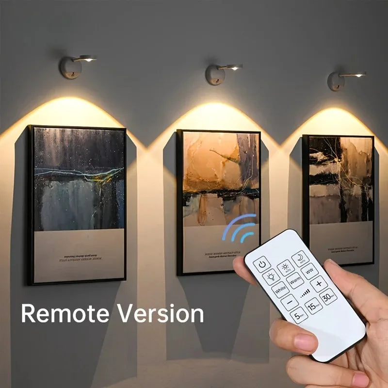 ✨ Wireless Motion Sensor Wall Light – Rechargeable LED Picture Spotlight with Remote & 3 Color Modes