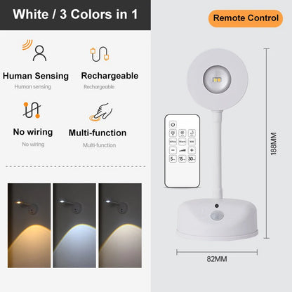 ✨ Wireless Motion Sensor Wall Light – Rechargeable LED Picture Spotlight with Remote & 3 Color Modes
